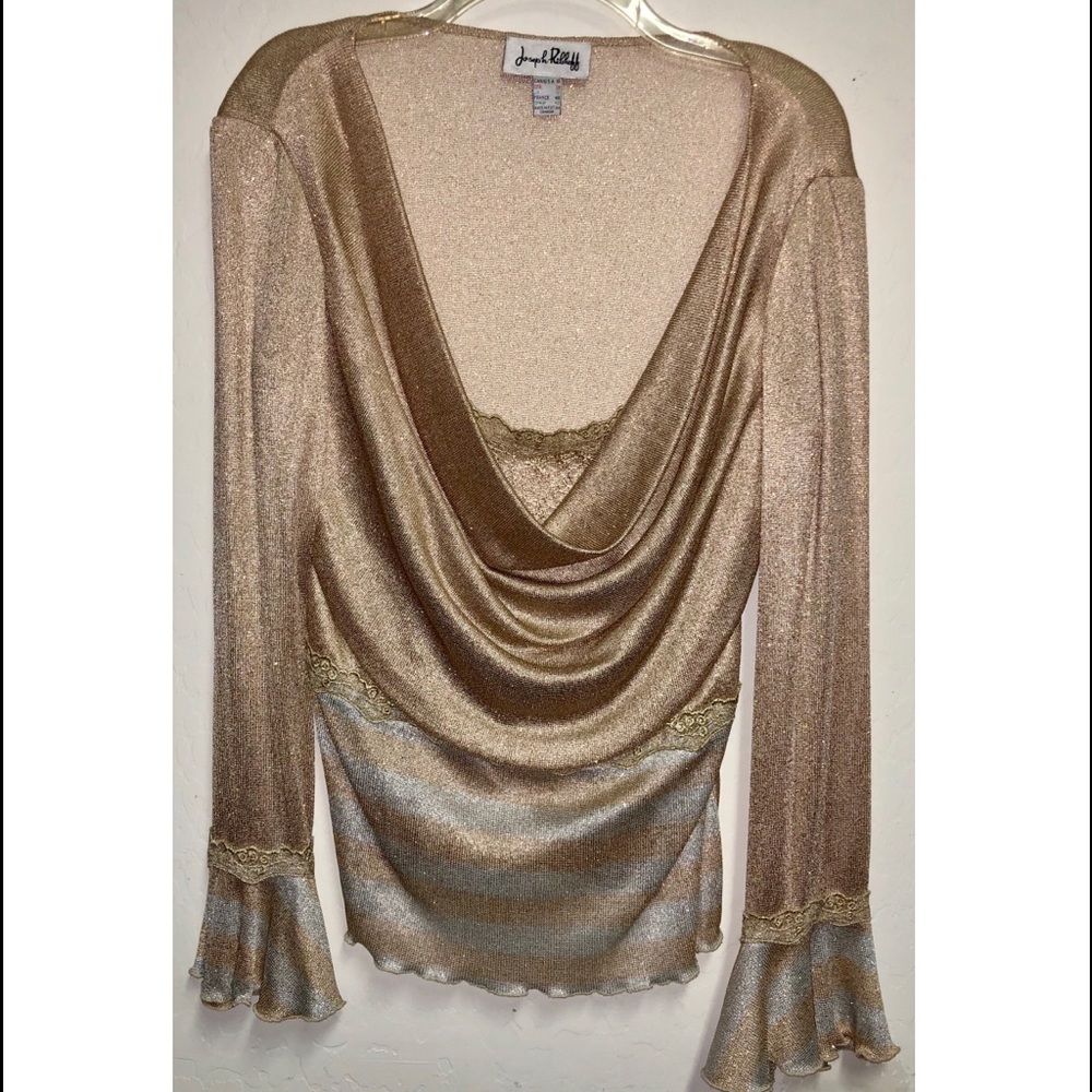 Joseph Ribkoff Boutique Shimmer Blouse Women's Size US 10